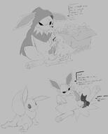 ambiguous ball_lick bat eevee farfetch'd jolteon oral pokemon size_difference vogold // 1500x1872 // 607KB